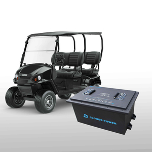云电源51.2V105AH锂电池4座LVTONG电动高尔夫球车与蓝牙应用程序