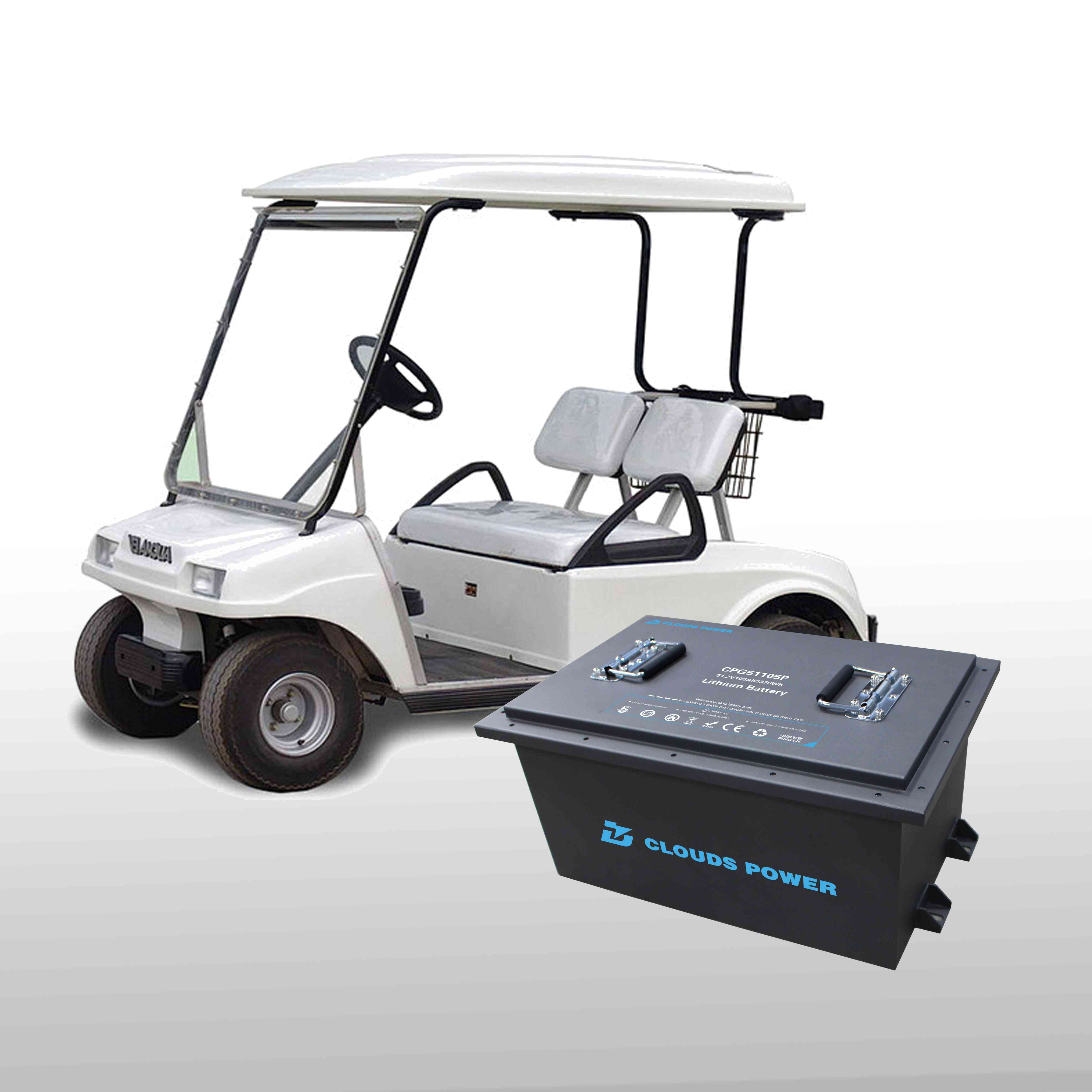 云电源51.2v105AH LIFEPO4 CUSHMAN电动高尔夫球车电池